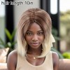 Unique Bargains Women's Straight Short Hair Wig High Temperature Fiber 10in Beige Brown 1 Pc - 4 of 4