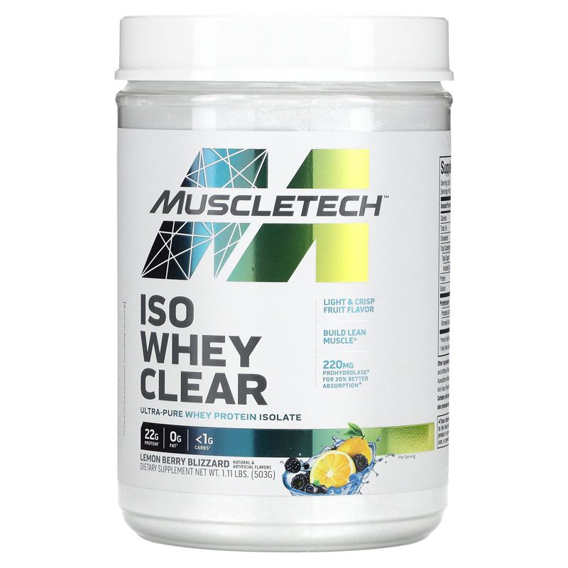 Muscletech ISO Whey  Clear, Ultra-Pure Protein Isolate, Powder, 1 of 3