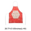 Unique Bargains Christmas Aprons Linen Red Beige 21.65"x26.77" 1 Pcs - 3 of 4
