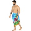 LA LEELA Men's Lava Lava Hawaiian Vacation Sarongs Summer Long Beach Cover Up Swimwear Holidays Pareo Beachwear For Men One Size Sea, Beach - 2 of 4