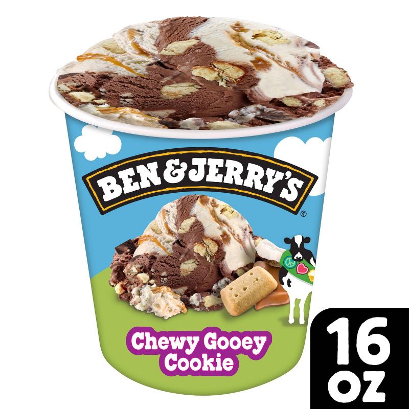 Ben &#38; Jerry&#39;s Chewy Gooey Cookie Chocolate &#38; Coconut Ice Cream - 16oz, 1 of 7