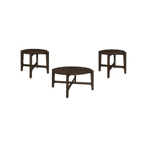 Coaster,Cota Round Solid Wood Coffee Table - 1 of 4