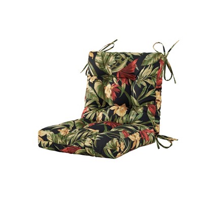 ARTPLAN Outdoor Chair Cushion,High Back Tufted Patio Cushion with Tie for Adirondack Rocker Chair,44"x21"x4",1 Count,Floral