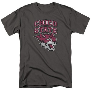 California State University Chico Official Stacked Adult T Shirt, Black - 1 of 4