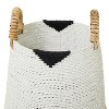 Set of 2 Banana Leaf Storage Baskets White - Olivia & May: Large Decorative Wicker Baskets with Handles, Bohemian Style - 4 of 4