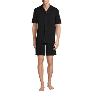 Lands' End Men's Short Sleeve Cooling Knit Short Set - 1 of 3