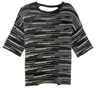 Eileen Fisher Womens Organic Printed Pullover Sweater