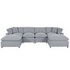 Large, Modern U-Shaped Sectional Sofa with Two Oversized Chaises and Detachable Ottomans for the Living Room - 3 of 4