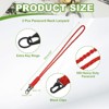 Unique Bargains Braided Soft Keychain ID Badges Lanyard with Metal Ring 3 Pcs - 2 of 4