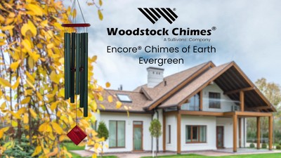 Evergreen 37" Green Aluminum and Wood Wind Chime