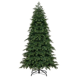 Tangkula 6FT Artificial Christmas Tree Hinged Xmas Spruce Tree with 721 Branch Tips Foldable Metal Stand Seasonal Holiday - 1 of 4