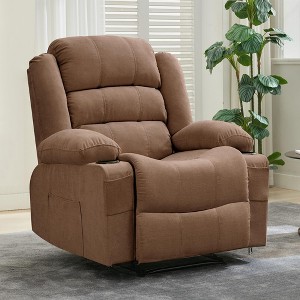 Oversized Recliner Chair, 23.6" Widen Overstuffed Breathable Fabric Lounge Chair, Adjustable 90-150, Max Load 350lbs Chenille Reclining Sofa - 1 of 4