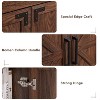 OKD 70" Storage Bookshelf-Bookcase with Adjustable Shelves & Barn Door, Farmhouse 5-Tier Storage Cabinet - 3 of 4