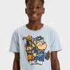 Boys' Dogman Oversized Short Sleeve Graphic T-Shirt - Blue - 2 of 4