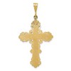 Black Bow Jewelry 14k Yellow Gold Fleur de Lis Bordered Cross Pendant, 24 x 46mm - 3 of 4