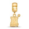 Black Bow Jewelry 14k Yellow Gold Plated Sterling Silver Navy Midshipmen NCAA Bead Charm - 2 of 4