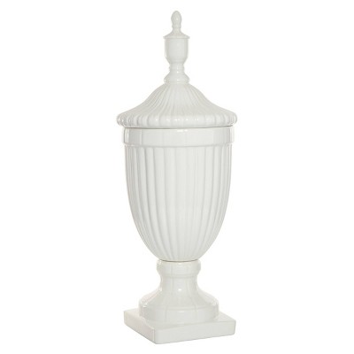 26" Modern Ceramic Urn Vase White - Olivia & May