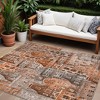 Orange Copper And Salmon Village Houses Washable Indoor Outdoor Area Rug - 2 of 4