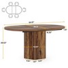 Tribesigns 55" Oval Wooden Dining Table, Meeting Table For 6 People - 3 of 4