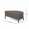 GDFStudio Harper Outdoor Wicker 4 Seater Semi-Circle Sectional Sofa Set with Water-Resistant Cushions - 4 of 4
