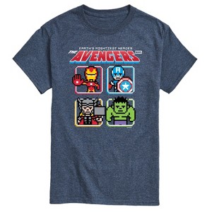 Men's - Marvel - Avengers 8Bit Short Sleeve Graphic T-Shirt - 1 of 4
