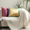 Amelie Home Retro Square Velvet Throw Pillow - 3 of 4