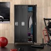 Garvee 3-Door Metal Lockers for Employees 72 Inch Tall Heavy-Duty Black Metal Office Storage Cabinet, Black - 3 of 4