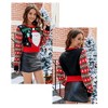 Coolmee Women's Ugly Christmas Sweater Funny Xmas Santa Claus Pullover Top Knit Casual Long Sleeve Sweater - 3 of 4