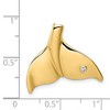Black Bow Jewelry Diamond Whale Tail Slide in Polished 14k Yellow Gold - 4 of 4