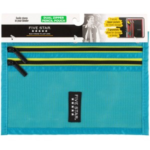 Five Star Dual Zipper Pencil Pouch - 1 of 4