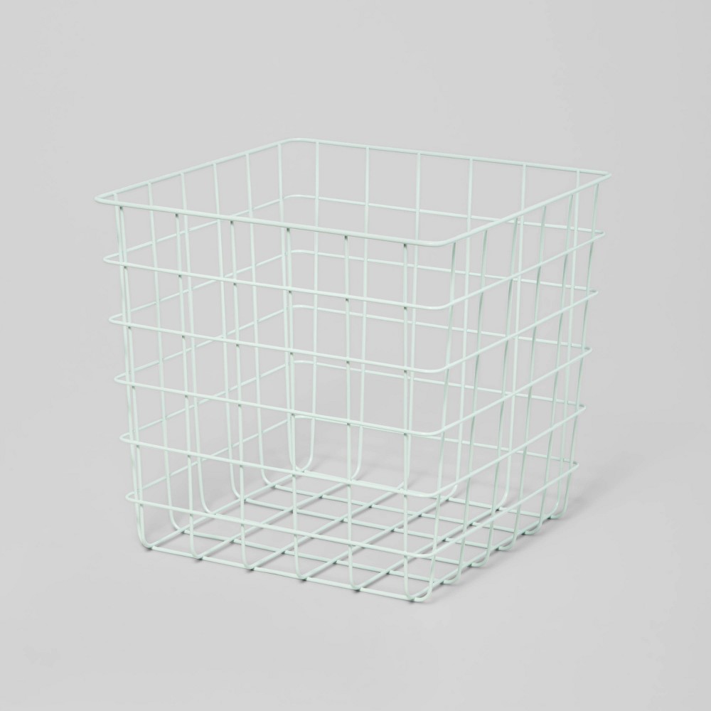 Decorative Wire Basket Square Green - Brightroom