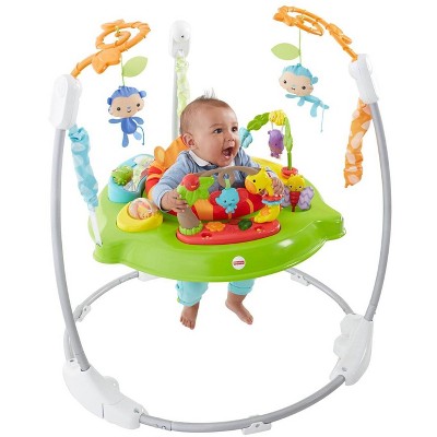 Image of Fisher Price Roarin' Rainforest Colorful Spinning Jumperoo Entertainer(Damaged)