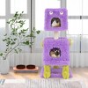 Tangkula Cat Tree Cute Monster-Themed Cat Tower w/ 2 Private Condos & Soft Long Plush - 3 of 4