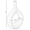 Uniquewise Contemporary White Ceramic Unique Shaped Flower Table Vase Centerpiece - 4 of 4