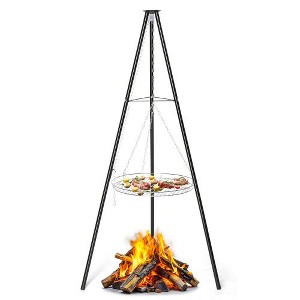 Winado Campfire Tripod Grill Adjustable Height BBQ Grill Grate - 1 of 4