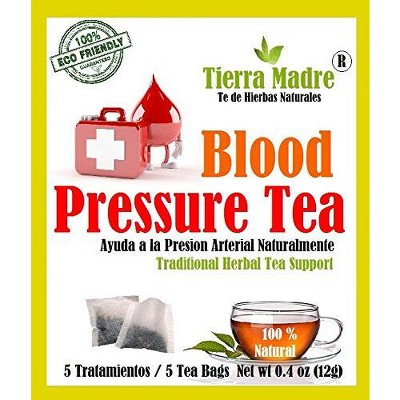 Tierra Madre Blood Presure Tea Tradiconal Herbal Support - 10 Pack - 5 tea bags / 0.2 Ounces (50 tea bags)