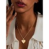 U7 Personalized Locket Necklace: 14K Gold/Platinum Heart Photo Locket with 20 Inch Chain, Custom Gift for Women - 2 of 4