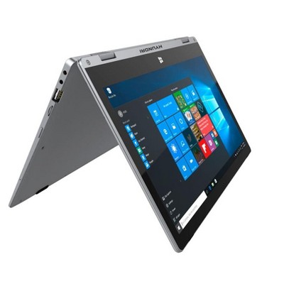 Hyundai FlipNote 11 - 11.6" 2in1 Touchscreen Metal Laptop, Full HD 1920x1080, Celeron, 4GB RAM, 64GB, Security Fingerprint Sensor, Expandable M.2 SSD