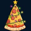 Men's Design By Humans Pizza Christmas Tree By leroystubbles Tank Top - 2 of 3