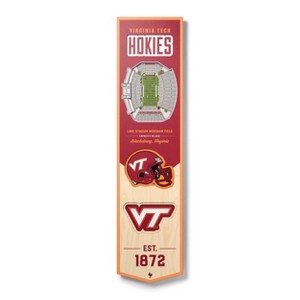 8" X 32" NCAA Virginia Tech Hokies 3D StadiumView Banner - 1 of 4