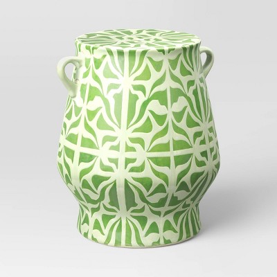 Ceramic Round Garden Patio Accent Table Green - Opalhouse&#8482; designed with Jungalow&#8482;_2