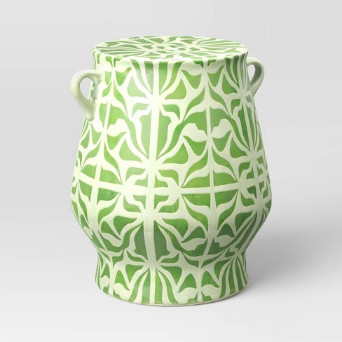 Ceramic Round Garden Patio Accent Table Green - Opalhouse™ designed with Jungalow™ - image 1 of 4