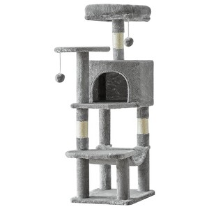 JIONJOY 44-Inch Cat Tower with Large Condo & Climbing Ladder, 3 Perches & 2 Condos - 1 of 4