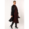 Petal and Pup Womens Antonella Faux Leather Trench Coat - Black M - 3 of 4