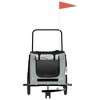 vidaXL Pet Bike Trailer Gray and Black Oxford Fabric and Iron 52.8" x 26.8" x 28.3" - 4 of 4