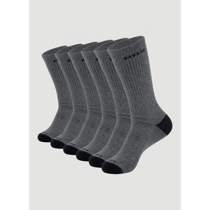 RBX Active Men's Crew Socks 6 Pack, Cotton Blend Moisture Wicking Athletic Crew Sock with Cushioned Footbed - 1 of 4