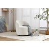 CENGHU Chenille Fabric Swivel Accent Chair, Barrel Chair With Black Powder Coating Metal Ring, for Living Room, Bedroom - 2 of 4