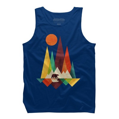 Men's Design By Humans Mountain Bear By radiomode Tank Top