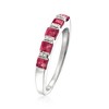 Ross-Simons 1.50 ct. t.w. Ruby Ring With Diamonds in Sterling Silver - 3 of 4