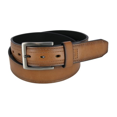 Dickies Men's Reinforced Leather 1 1/2 Inch Work Belt, Large, Brown : Target